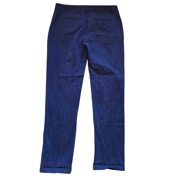 Anthropologie Pilcro Fit Hyphen Pants Size 29‎ Striped Blue Trouser Straight - Picture 2 of 11